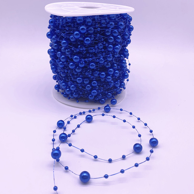 Yards Fishing Line Artificial Pearls Flower Beads Chain Garland Flowers Wedding Party Decoration Diy Accessories