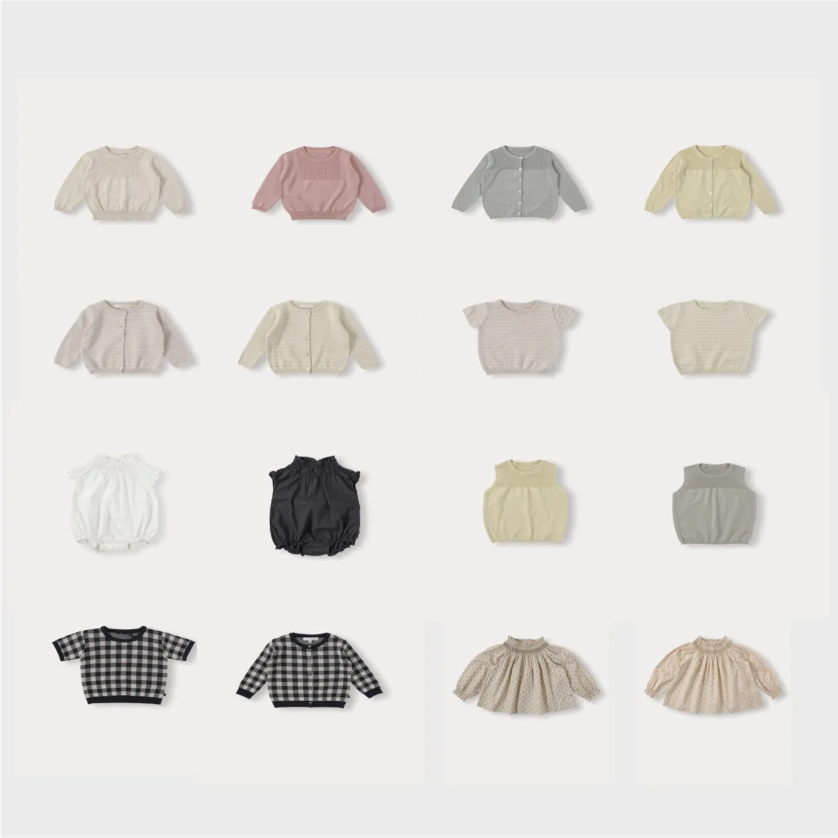 BE 키즈 니트 가디건 2026SS 신상 여아 긴팔/반팔 스웨터 가디건 크롤러 의류