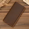 Luufan Vintage Genuine Leather Long Wallet Men Women Credit Card Holder Clutch Purse Coin Zipper Business Moible Phone Wallet 1