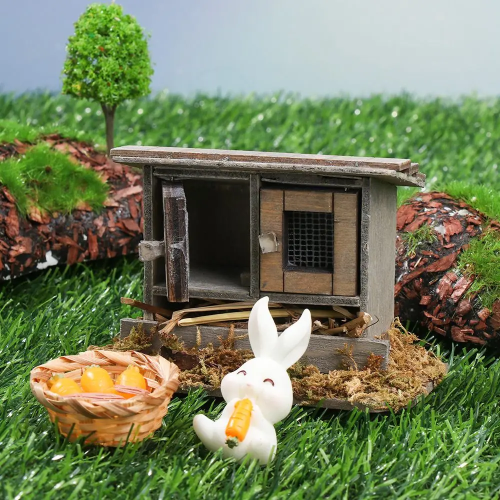1:12 Scale Miniature Chicken Coop Mini Arch Bridge Outdoor Scene Model Dolls Accessories Dollhouse Fairy Garden Farm Decoration 2