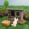 1:12 Scale Miniature Chicken Coop Mini Arch Bridge Outdoor Scene Model Dolls Accessories Dollhouse Fairy Garden Farm Decoration 2