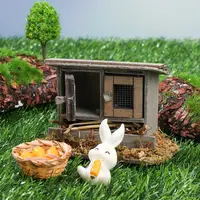 1:12 Scale Miniature Chicken Coop Mini Arch Bridge Outdoor Scene Model Dolls Accessories Dollhouse Fairy Garden Farm Decoration 2