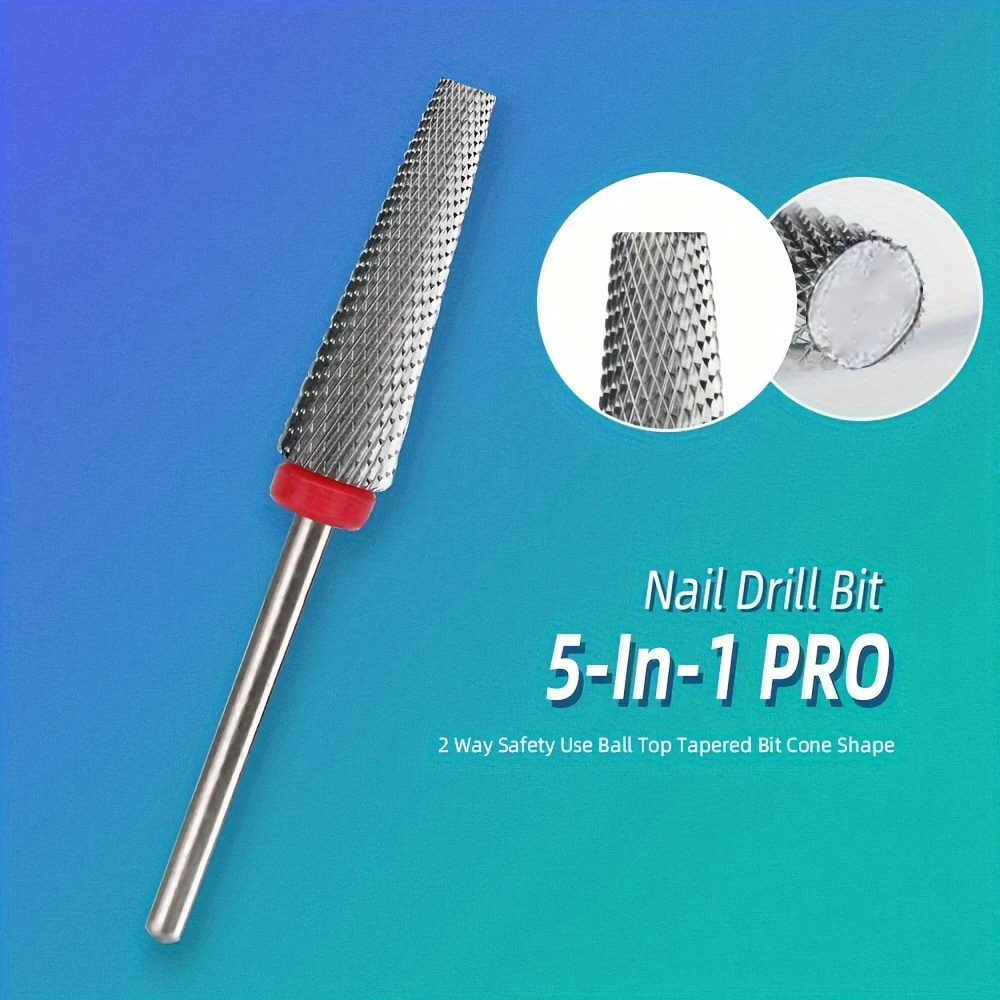 텅스텐 스틸 네일 드릴 비트, 내구성 밀링 커터, 카바이드 매니큐어 액세서리 도구 용품, 24mm 길이