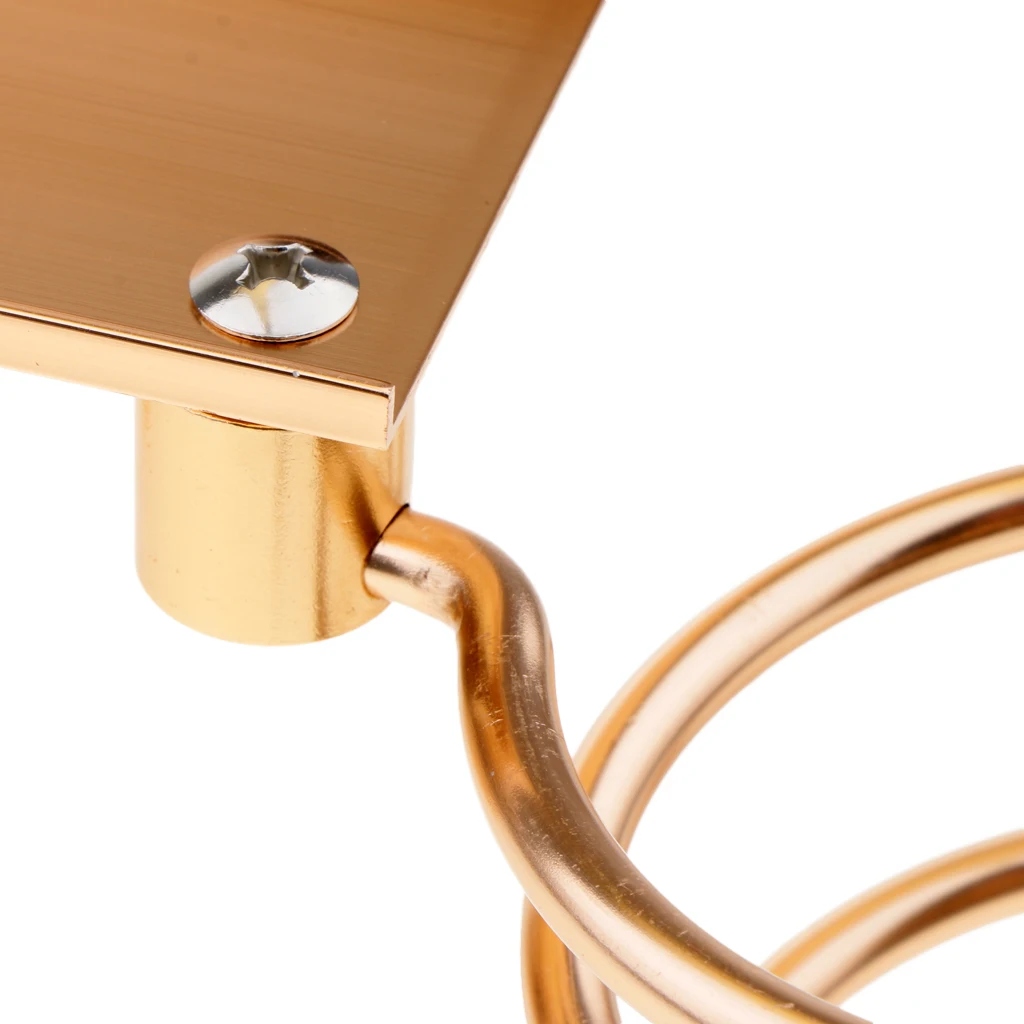 

Wall Mount Hair Dryer Hanging Spiral , Durable Hair Dryer Holder with - Gold