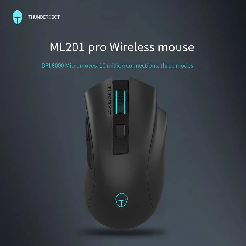 Thunderobot Ml201 Intelligent Mouse 2.4gwireless Bluetooth Five-speed Dpi Power Saving Smooth Office Mouse E-sports Gaming Mouse images - 6