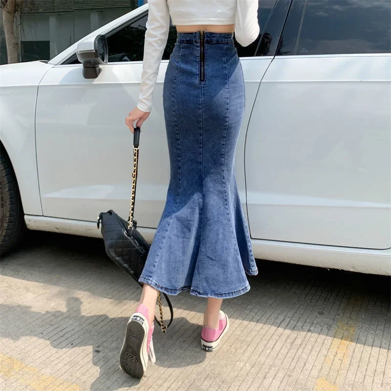 Denimfish   ̽Ʈ  Ʈġ Bodycon ĿƮ ο  Ÿ ̵  ߰  Siouhet Boosts Shape
