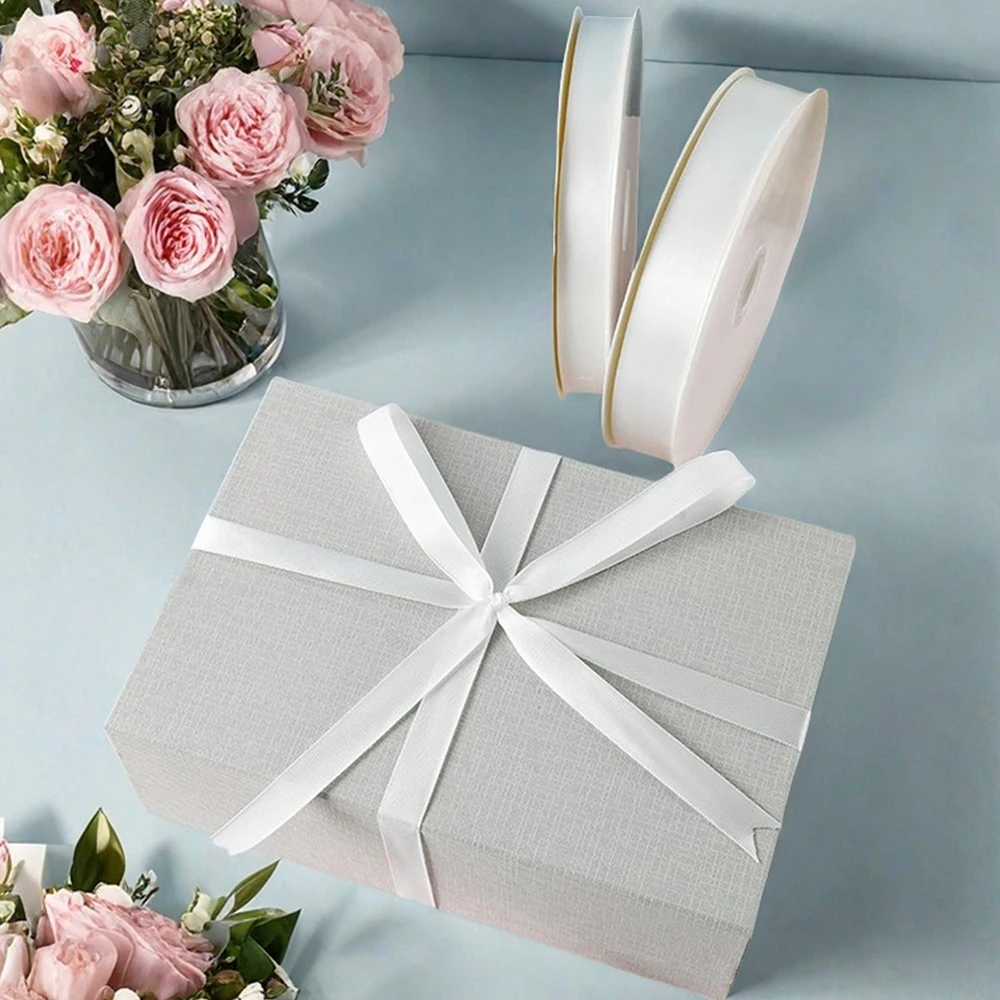 Ribbon Decoration 0.6/1cm Wide Ribbon for Gift Packaging Box DIY Craft 1 roll/5 rolls