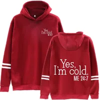 Yes I‘m Cold Womens Hoodie Long-Sleeved Lazy Style Top Daily Striped Slim Fit Sweatshirts Solid Color Versatile Casual Tracksuit 1