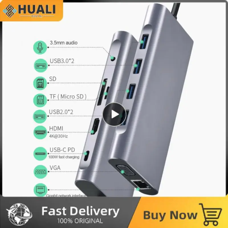 

5 Гбит/с Type C удлинитель из алюминиевого сплава 1080p @ 60 Гц Usb-c концентратор портативная док-станция для ноутбука Type-c док-станция аксессуары для ПК