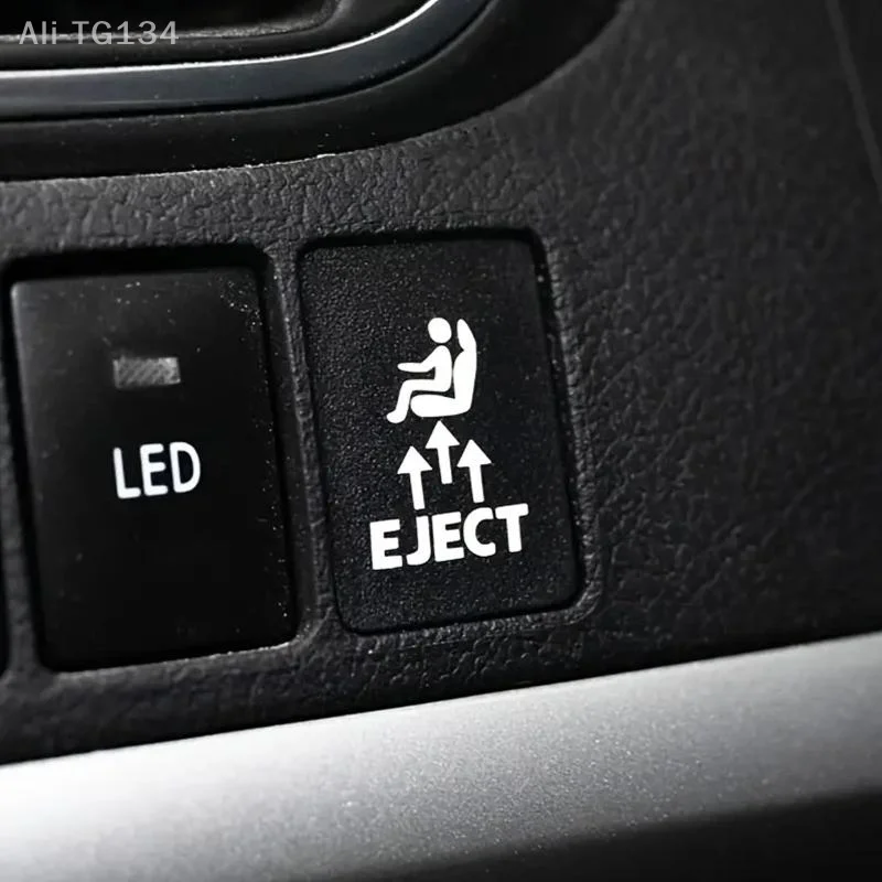 Ejector Button Sticker 1Pcs Men's Humorous Automotive Accessories EJECT Button Stickers For ...
