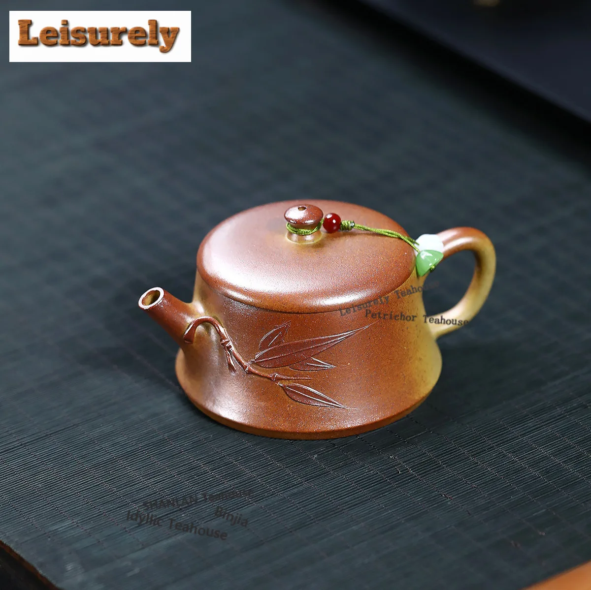 150ml Yixing Purple Clay Teapots Handmade Stone Scoop Pot Raw Ore Gold Section Mud Tea Infuser Kettle With Strainer Zisha Teaset