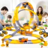 Magic Climbing Engineering Electric Track Toy Car Train Toys for Boys - Kids Educational Toys for Children Birthday Gift Idea