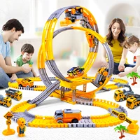 Magic Climbing Engineering Electric Track Toy Car Train Toys for Boys -  Kids Educational Toys for Children Birthday Gift Idea