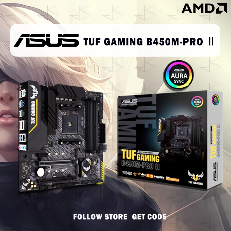 AsusTuf Gaming Desktop, B450M PRO II, B450M, AMD, B450, DDR4, 4400MHz