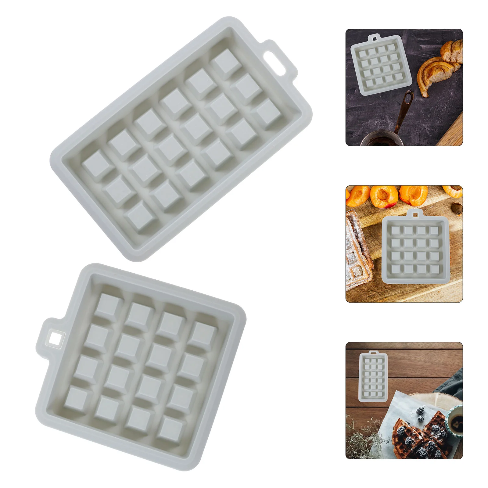 

2 pcs Silicone Waffle Mold Baking Waffle Mold Cake Making Mold Cake Baking Molds