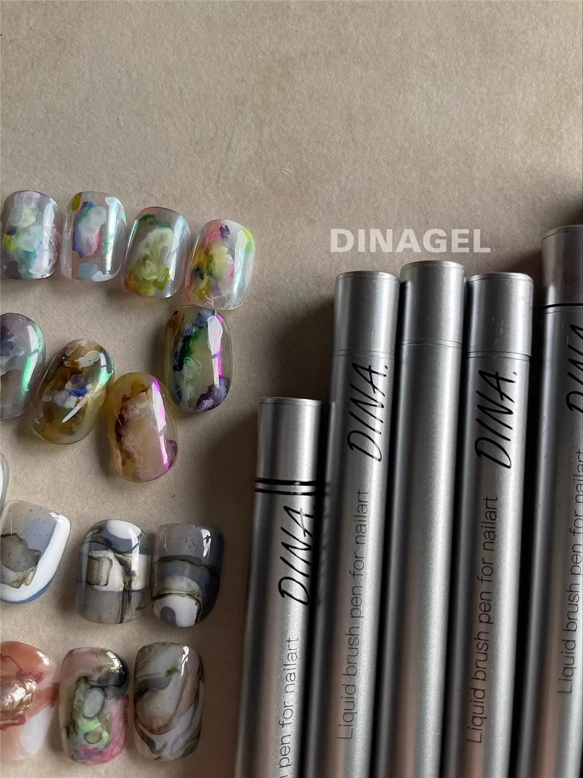 Dinagel 19-36 Color Nail Art Drawing Graffiti Pen Blooming Smoke Manicure Brush Painting Nail Drawing Pen DIY Tool