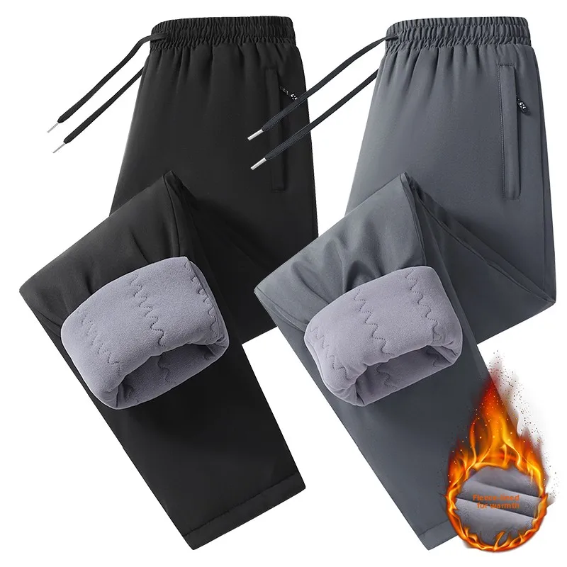 Casual Fishing Pants Warm Sports Pants Casual Pant Thickened Cotton New Windproof for Middle-aged and Elderly People