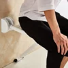 Bathroom Safe Chair White Foldable PVC and Stainless Steel Material Wall mounted Chair With Leg 2