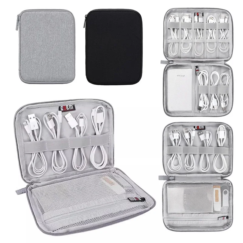 

Travel Cable Storage Bag Zipper Data Cable Package Protable Mobile Hard Drive U Disk Organizer Wire Storage Case Waterproof Box