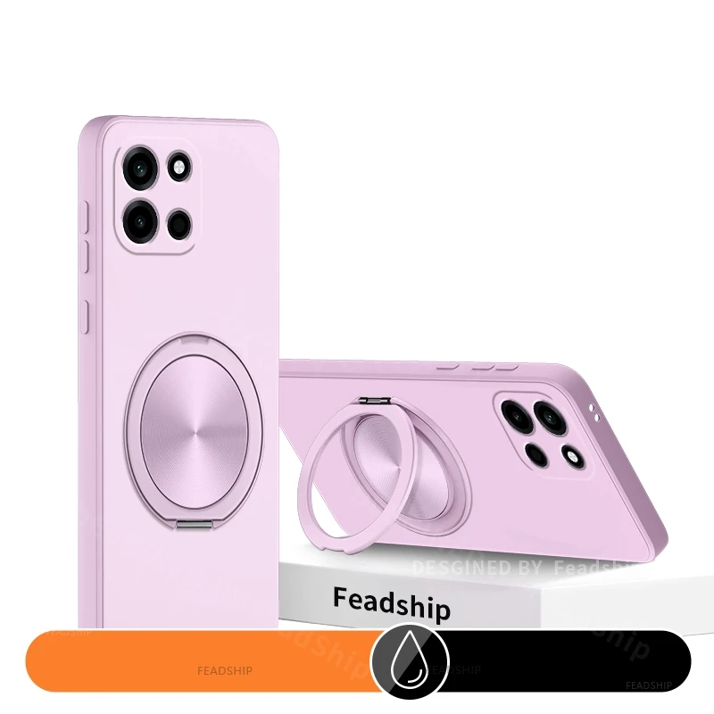 Silicone Phone Cover with Magnetic Holder Bracket and Screen Protector