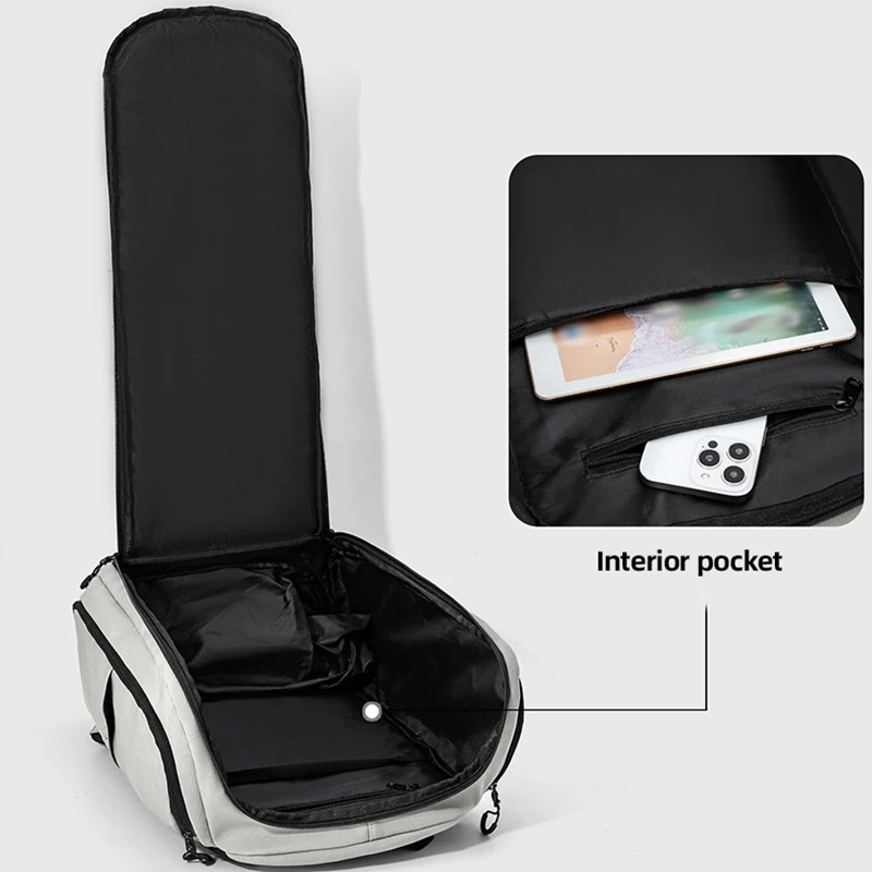 Nylon Sports Backpack with Shoe Compartment for Gym Fitness