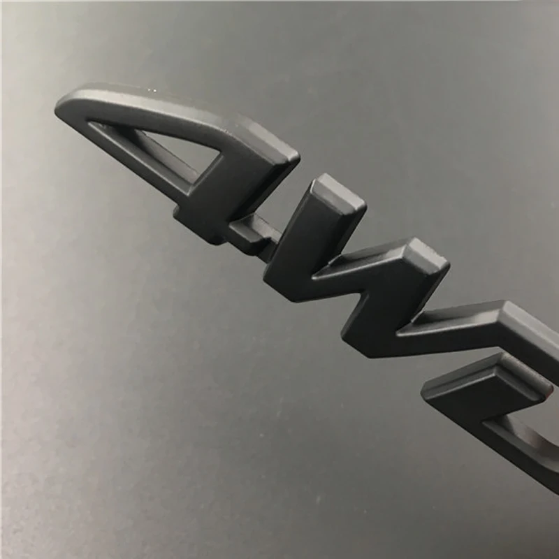 3D Chrome Metal Car Letters Logo 4WD Emblem Badge Sticker