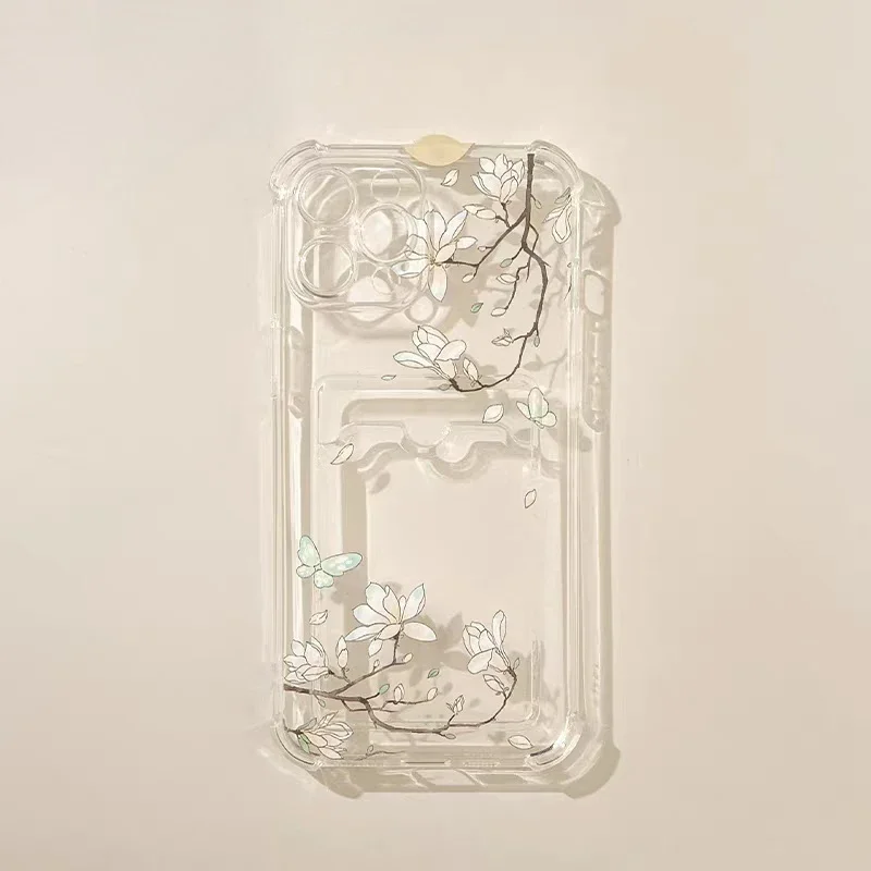Floral Photo Card Holder Wallet Cover