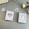 Mini Photo Album 36 Pockets, 3 Inch Kpop Photocard Holder Book Small Photocard Binder, Love Heart Hollowed Out Shape, Blue Pink 1