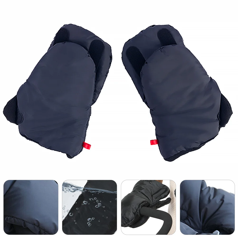 

Зимние теплые перчатки для детской коляски, плотные перчатки, водонепроницаемые уличные перчатки, 1 пара