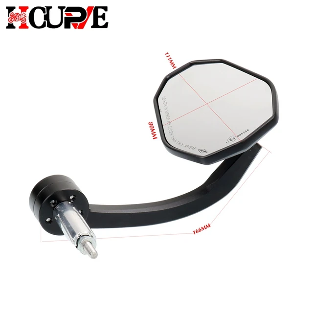 Universal Motorcycle 7/8" 22mm Handle Bar End Rearview Mirrors For 250SR 450SR 675SR 675SR-R 250 SR 450 SR 675 SR