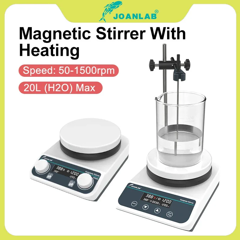 JOANLAB Magnetic Stirrer With Heating Digital Display Thermostatic Stirrer Laboratory Hot Plate Magnetic Mixer 20L