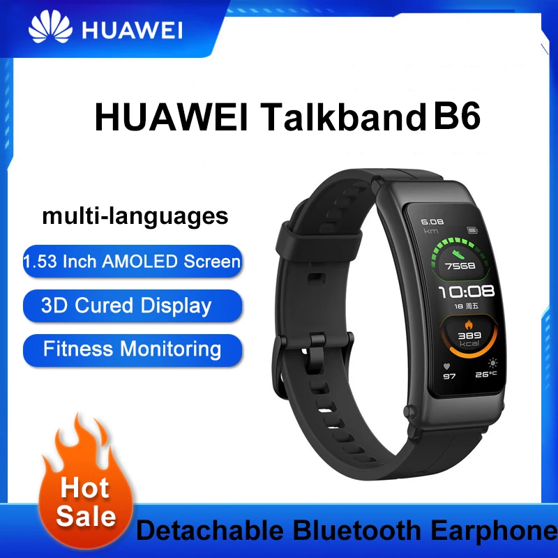 Оригинальный Смарт-браслет HUAWEI Talkband B6 Bluetooth 5 2 носимые спортивные браслеты 1 53