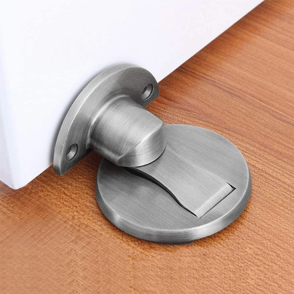 TFAAI Magnetic Door Stopper Floor Mount Invisible Door Stops Heavy Duty Self Adhesive Wall Protector for Home Bedroom Doorstop