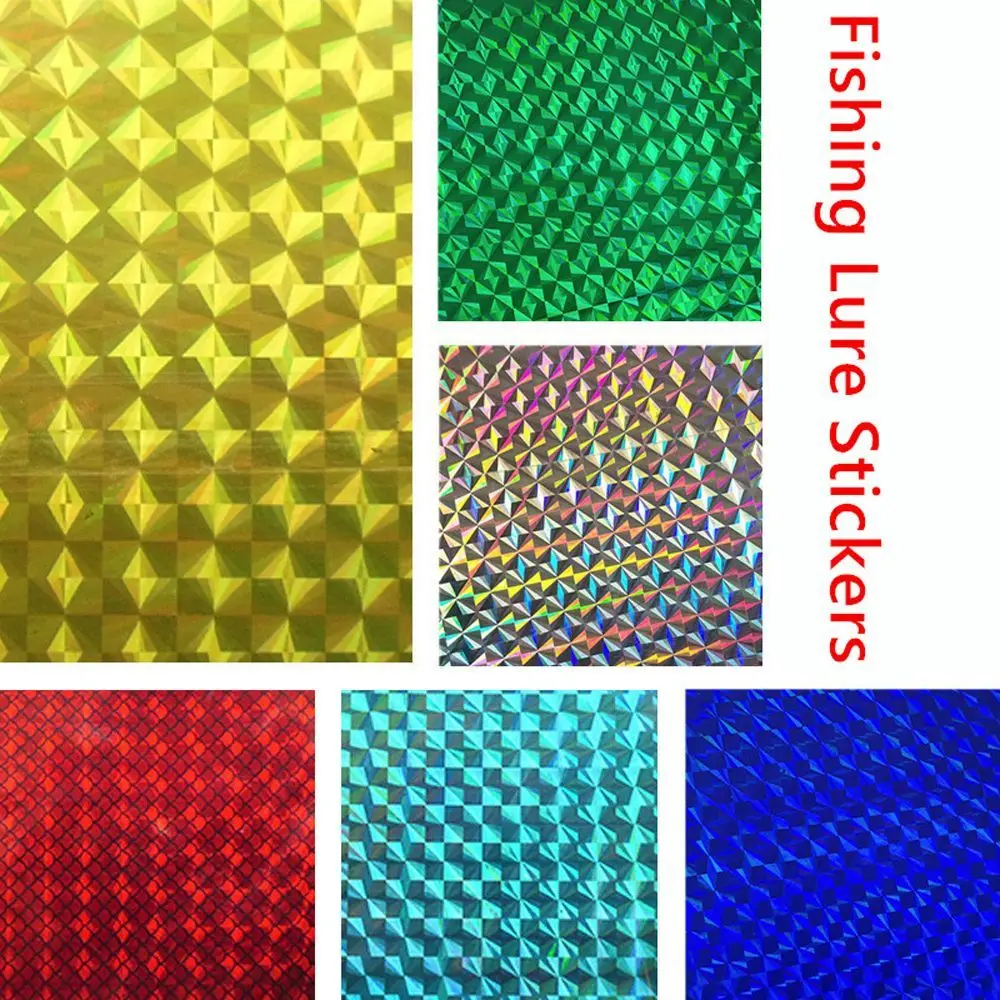 1020cm Holographic Adhesive Film Flash Tape For Lure Making Fly Tying Materail Metal Hard Baits Change Color Sticker