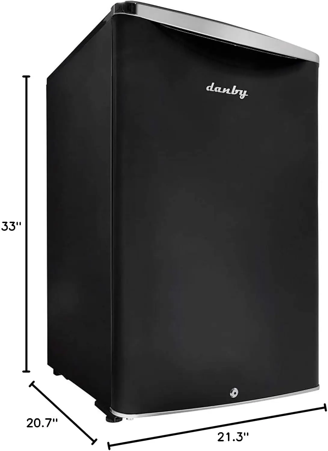 4.4 Cu.Ft. Mini Fridge Compact Refrigerator For Bedroom Living Room Bar Dorm Kitchen Office E-Star In Black With Lock