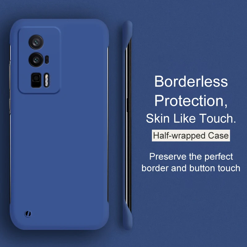Ultradünne, randlose, bonbonfarbene PC-Hartschale für Xiaomi POCO F5 F4 F3 F2 M3 M4 Pro X3 X4 GT X2. Halbverpackte Schutzhülle_voghion.com