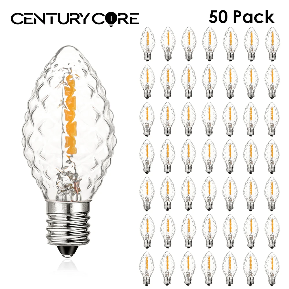 Vintage E12 Light Bulb E14 220v C7 Christmas Lights E12 110V 0.5W Replaceable Wam White Retro String Light Bulbs Decoration Home vintage led lights bulb e14 e12 for string light 1w replaceable warm white filament lamp pendant christmas light decoration home