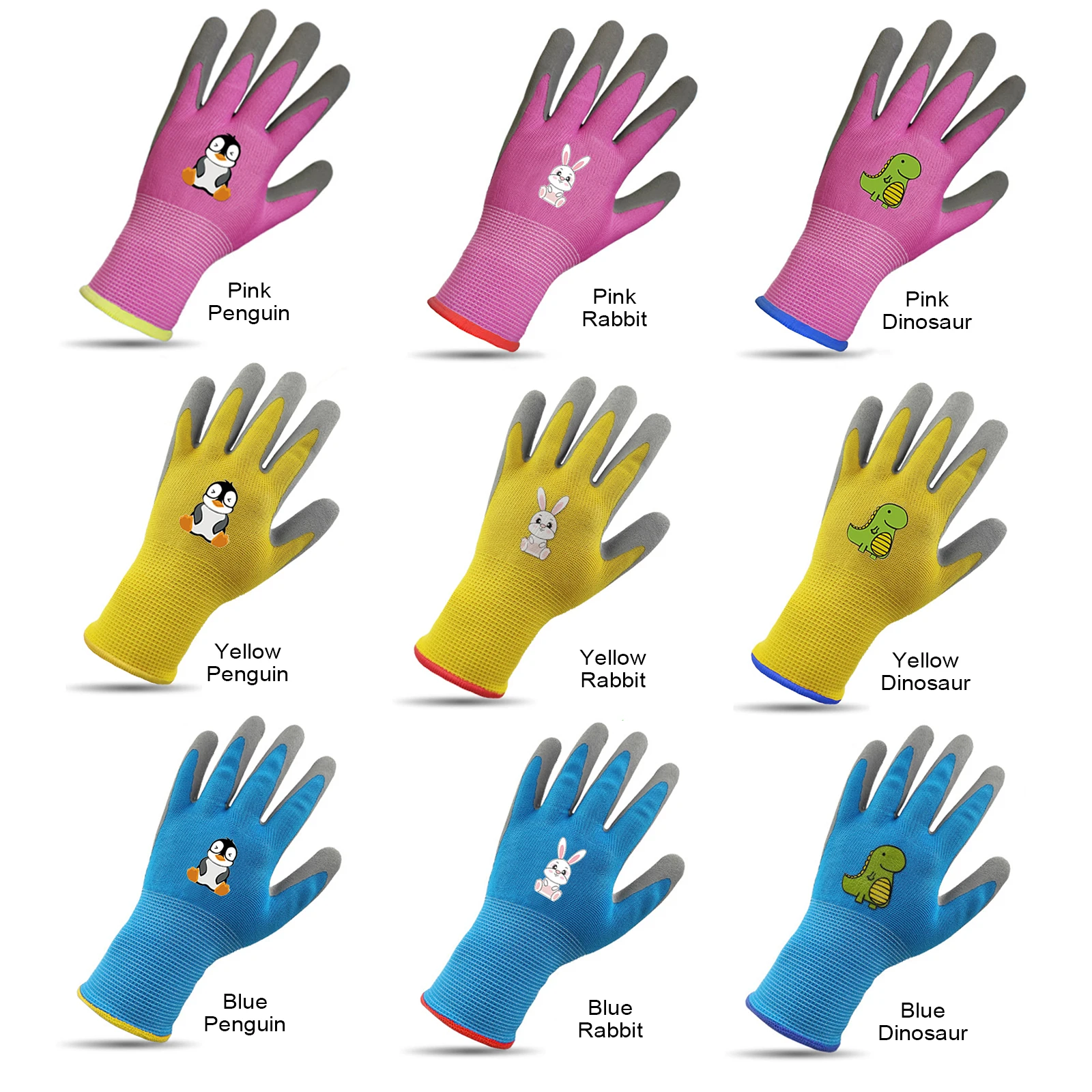 12 paires de gants de jardinage et bricolage latex petits travaux