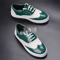 Dark Popping University High School Student Shoes Guy Perfessional Locking Fashion Lacquer Leather Shiny Stage Dance Shoe Male 2