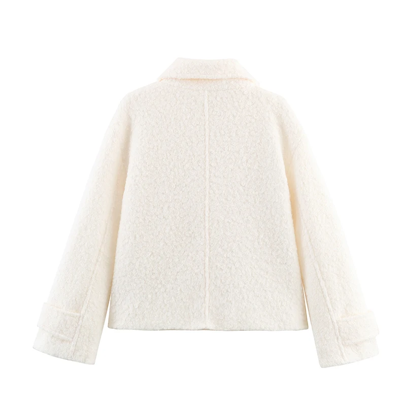 Autumn Winter Jacket Women's Double-Breasted Short Coat 2025 New Fashion High Street Simple Casual New Jackets Outerwear