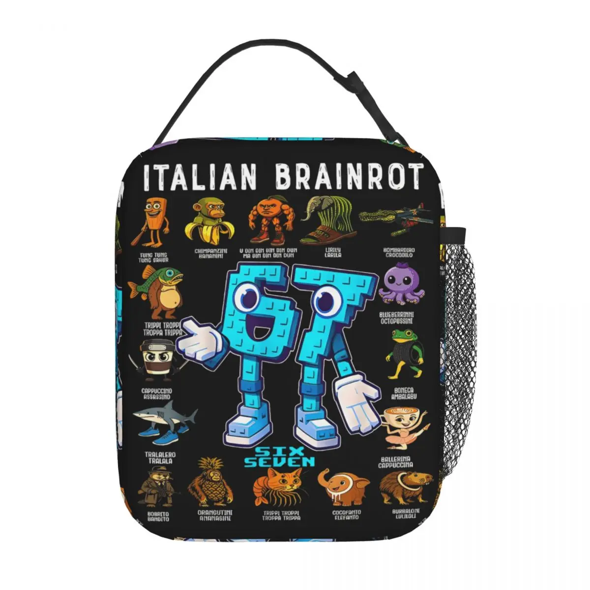 Lunch Boxes 67 Six Seven 6-7 Funny Italian Brainrot Merch Food Box INS Trendy Thermal Cooler Bento Box For School - 3
