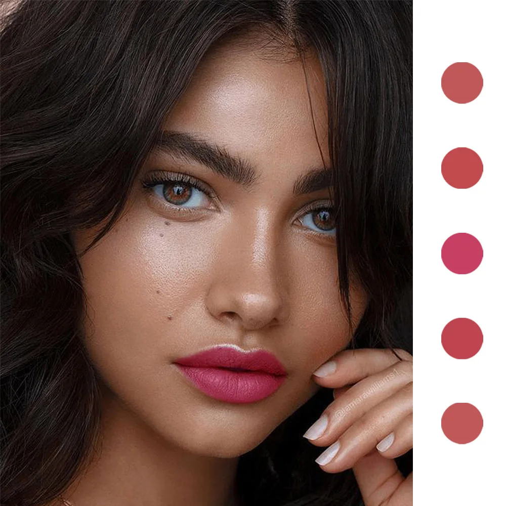 DNM 19 Colors Matte Lip Gloss Waterproof Long-lasting Non-fading Lip Glaze Multi-color Non-stick Cup Lipstick Lipgloss