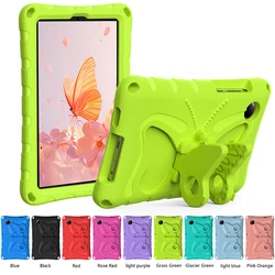Kids Butterfly Safe Heavy Duty Shockproof Tablet Case - Sturdy and Protective Cover for Redmi Pad SE 8.7 (Grass Green)