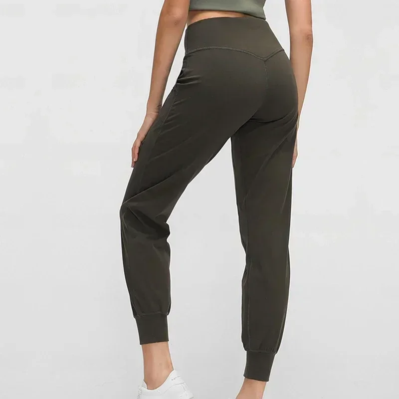 

LU Women Relaxed High-Rise Jogger Elastic Waist Sport Jogging Pants Designed for On the Move Casual Fitness Yoga Trousers