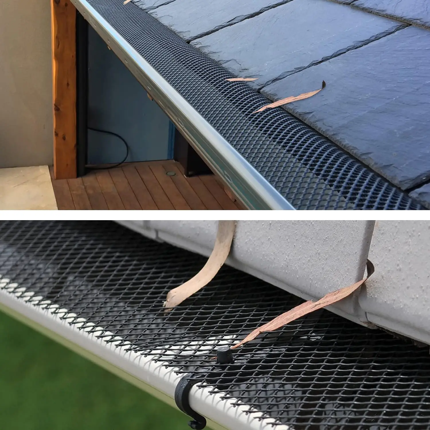 Gutter Guard Mesh Plastic Roll Garden Drainage Protector Leaf Debris Blocker Preventing Clogged Drains with 10 Clip Fixed gutter guard mesh