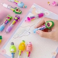 5-20Pcs/Lot Cute Cartoon 4 Color Mini Ballpoint Pen KawaiiUnicorn Flamingo Retractable Stationery Gift SchooOoffice Supplies 6