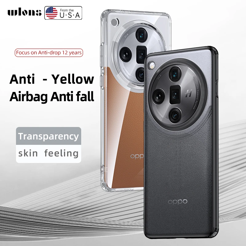 

For OPPO Find X7, X7 Ultra Case Crystal Clear Hard PC Shockproof Camera Protection Transparent Matte Cover