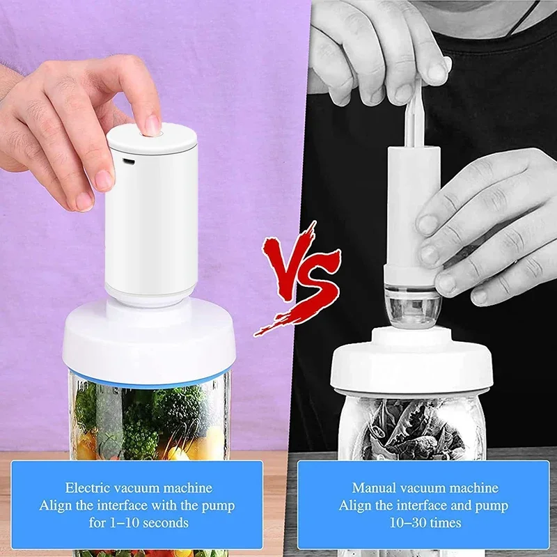 Cordless Electric Vacuum Bag Sealer Pump, Portable USB Charge Vacuum Compression Machine for Food Clothes Storage Bags 3