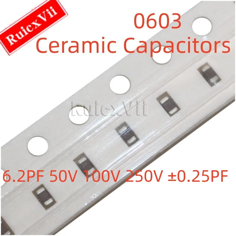 

(100 шт.) 0603 100 пФ 50 в 250 В 1608 В ± ПФ 6R2C COG SMD керамические конденсаторы