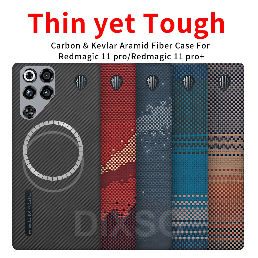 Carbon Fiber Ultra-Thin Phone Case with Aramid Fiber and Magnetic Protection